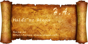 Halász Alexa névjegykártya